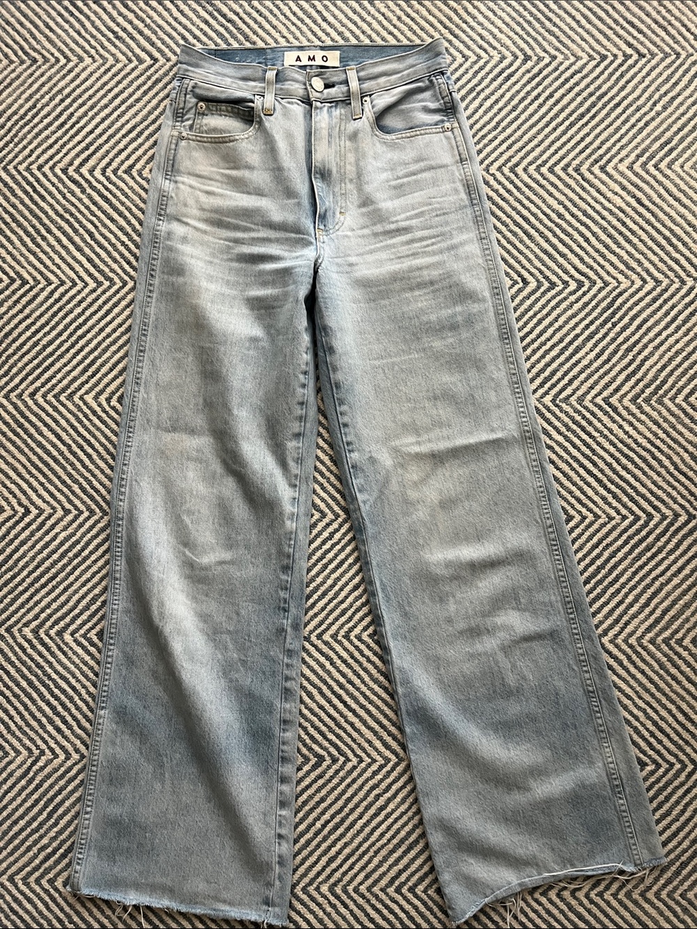 AMO - FRIDA - Washed Light Blue (Beloved wash) Wide Leg Jeans